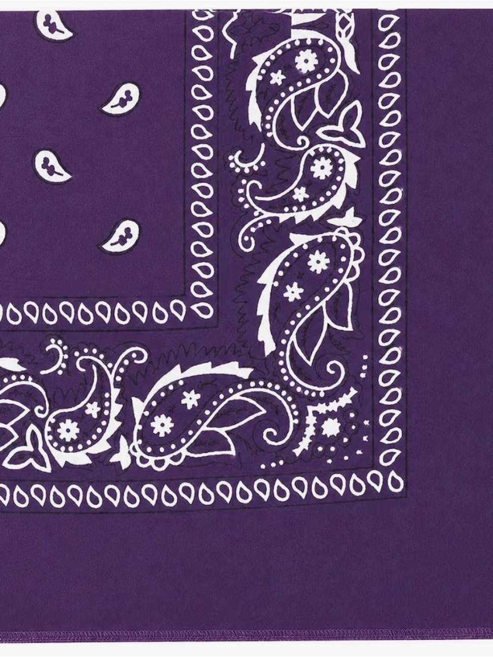 Dark Purple Bandana Scarf - Classic Paisley Design OS NWOT